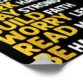 Think Sitively Exercise Daily Gym Workout Motivati Poster (Ecke)