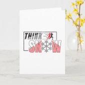 Think Snow - Funny Hot Weather Running Karte (Gelbe Blume)