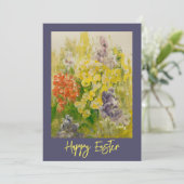 Think Spring Flat Card Dankeskarte (Stehend Vorderseite)