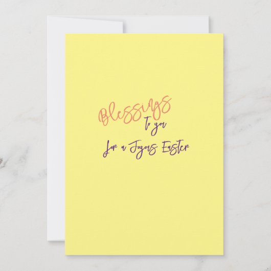 Think Spring Flat Card Dankeskarte (Rückseite)