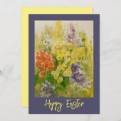 Think Spring Flat Card Dankeskarte (Vorne/Hinten)