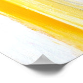 "Think Straight" Graues und Gelbes Abstraktes Post Poster (Ecke)