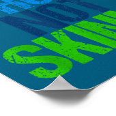 Think Strong Not Skinny Motivational Fitness  Poster (Ecke)