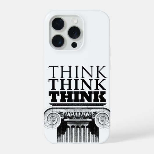 Think Think Think 12-Schritte iPhone 15 Pro Hülle  (Rückseite)