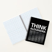 Think Typography Mindset Journal Black White  Notizblock (Innenseite)