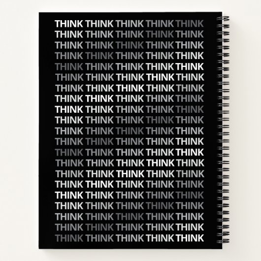 Think Typography Mindset Journal Black White  Notizblock (Rückseite)