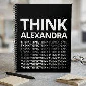 Think Typography Mindset Journal Black White  Notizblock