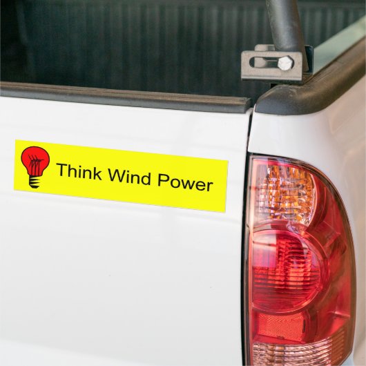 Think Wind Power Autoaufkleber (Auf Lkw)