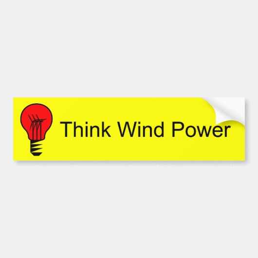 Think Wind Power Autoaufkleber (Vorne)