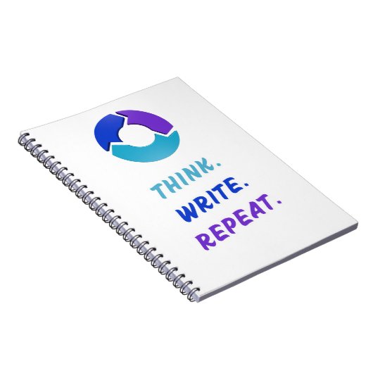 Think. Write. Repeat. Notebook Notizblock (Rechte Seite)