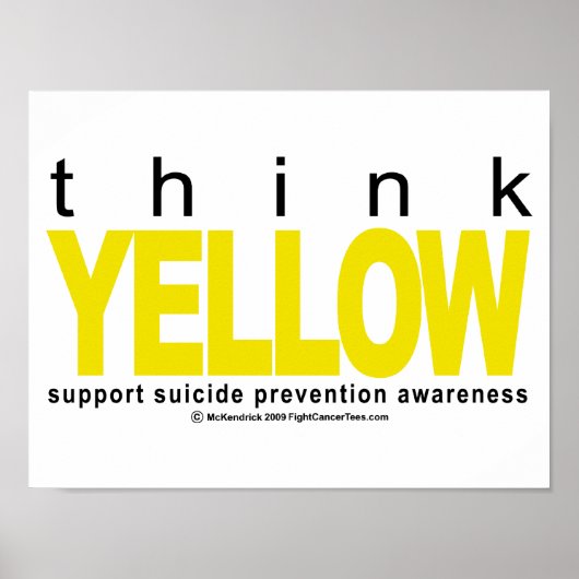 Think YELLOW Suizidprävention Poster (Vorne)