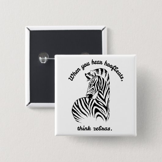 Think Zebras Button (Vorne & Hinten)
