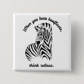 Think Zebras Button (Vorderseite)