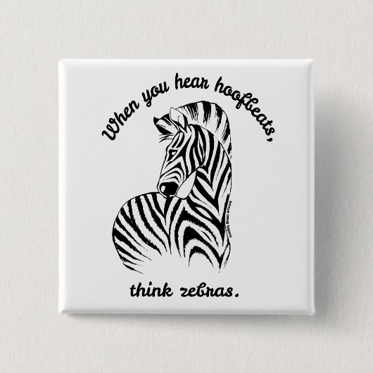 Think Zebras Button (Vorderseite)
