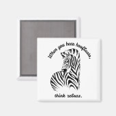 Think Zebras Magnet (Vorderseite/Rückseite)