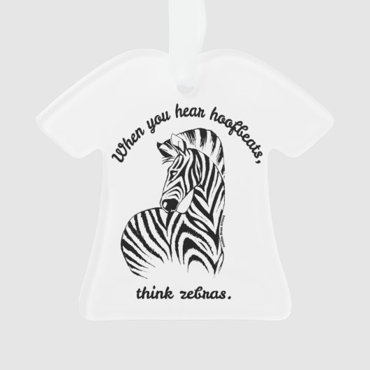 Think Zebras Ornament (Vorderseite)