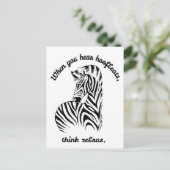 Think Zebras Postkarte (Stehend Vorderseite)