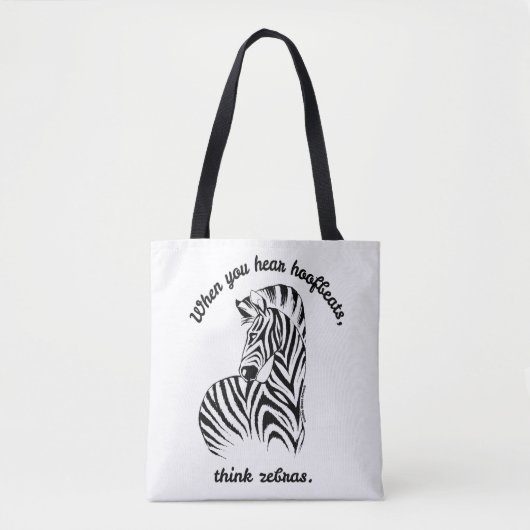 Think Zebras Tasche (Vorderseite)
