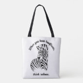 Think Zebras Tasche (Rückseite)