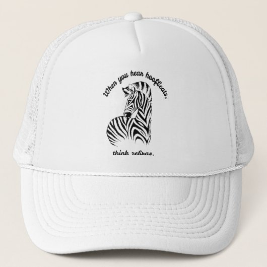 Think Zebras Truckerkappe (Vorderseite)