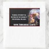 ThinkandAct.Earth "Fundamente" Rechteckiger Aufkleber (Tasche)