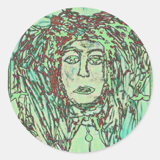 THINKER DREAD GREEN GRAFF RUNDER AUFKLEBER (Vorderseite)