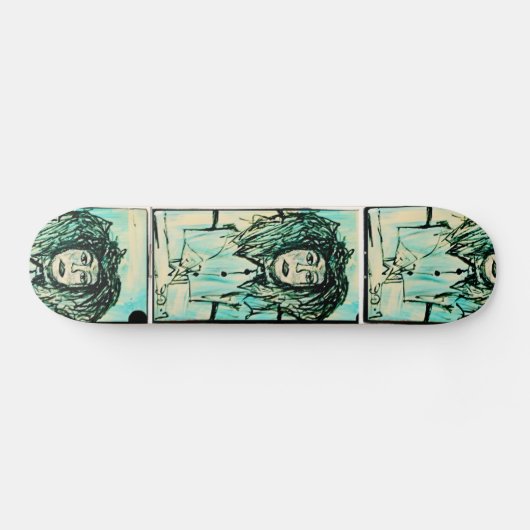 THINKER DREAD GREEN GRAFF SKATEBOARD (Horizontal)