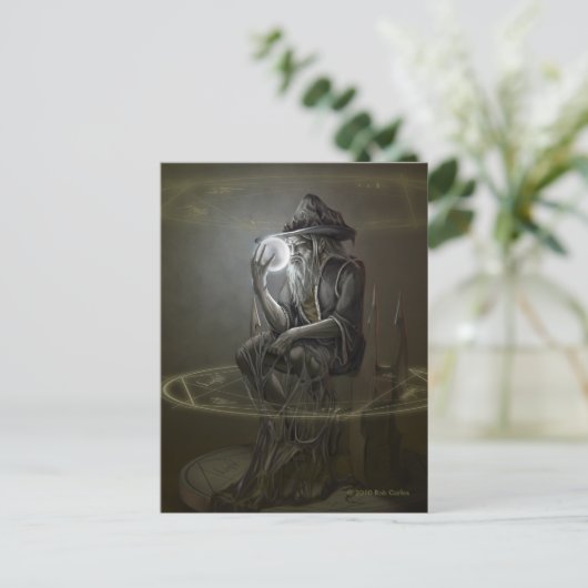 Thinker Wizard Postcard Postkarte (Stehend Vorderseite)