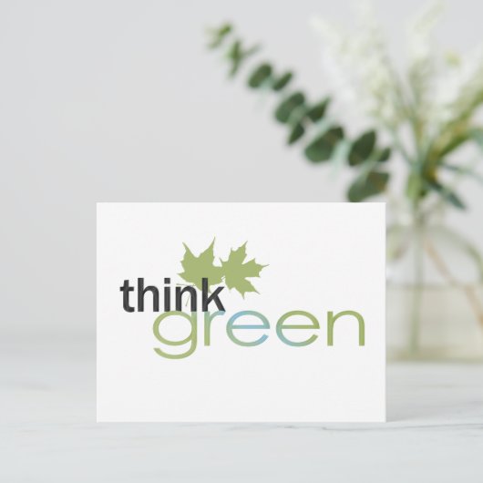 ThinkGreen Postkarte (Stehend Vorderseite)