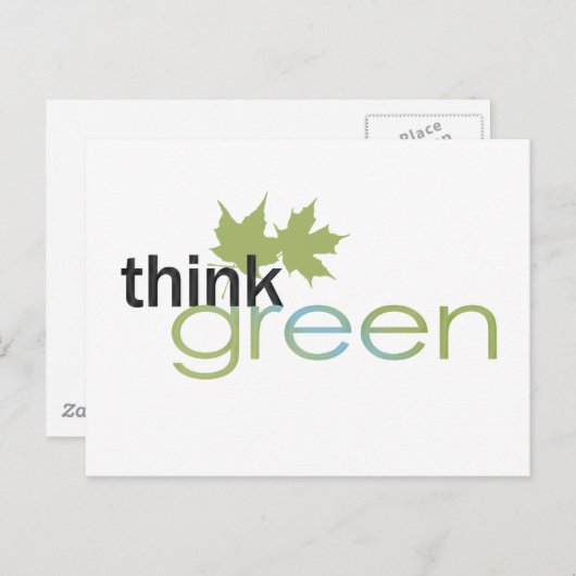 ThinkGreen Postkarte (Vorne/Hinten)