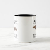 Thinking About Bats Funny Quote Mug Bat Lover Zweifarbige Tasse (Mittel)