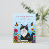 Thinking About You | Saying Hi Personalized Postkarte (Stehend Vorderseite)