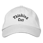 Thinking Cap Funny Bestickte Baseballkappe (Vorderseite)
