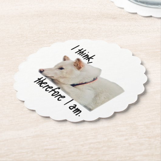 Thinking dog coaster by koroku untersetzer (angewinkelt)