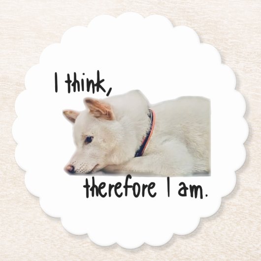 Thinking dog coaster by koroku untersetzer (Vorderseite)