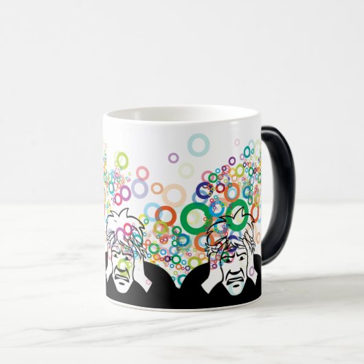 Thinking Man: Funny Meme Character Verwandlungstasse (VorderseiteRechts)