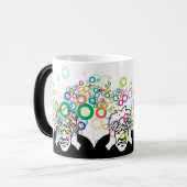 Thinking Man: Funny Meme Character Verwandlungstasse (Vorderseite Links)