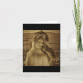 Thinking Monkey Meme Vintage Retro  Karte (Vorderseite)