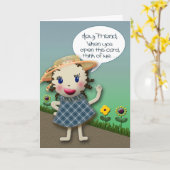 Thinking of Friend - Karte (Gelbe Blume)