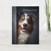 Thinking of You Australian Shepherd Karte (Vorderseite)