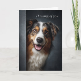 Thinking of You Australian Shepherd Karte