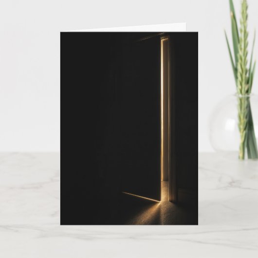 Thinking of You Beam of Light In Doorway Karte (Vorderseite)