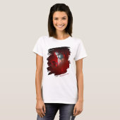 Thinking of You. Beautiful woman holding a rose T-Shirt (Vorne ganz)