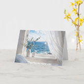 Thinking of You Bedroom Ocean View  Karte (Gelbe Blume)