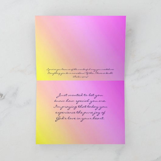 Thinking of You Blue Iris Karte (Innenseite)