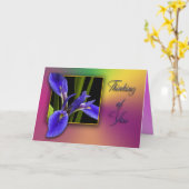 Thinking of You Blue Iris Karte (Gelbe Blume)