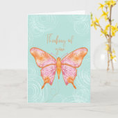 Thinking of You Butterfly Encouragement Karte (Gelbe Blume)