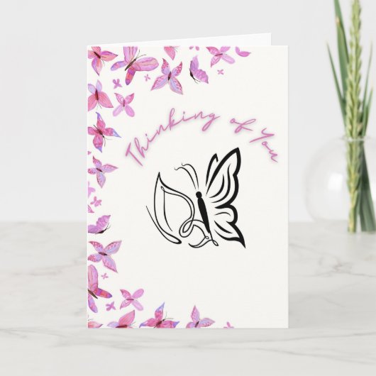 Thinking of You Butterfly Karte (Vorderseite)