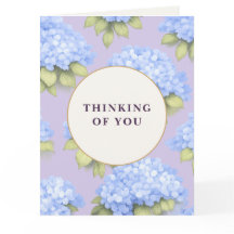 Thinking of You Card | Blue Hydrangea Floral