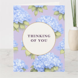 Thinking of You Card | Blue Hydrangea Floral Karte